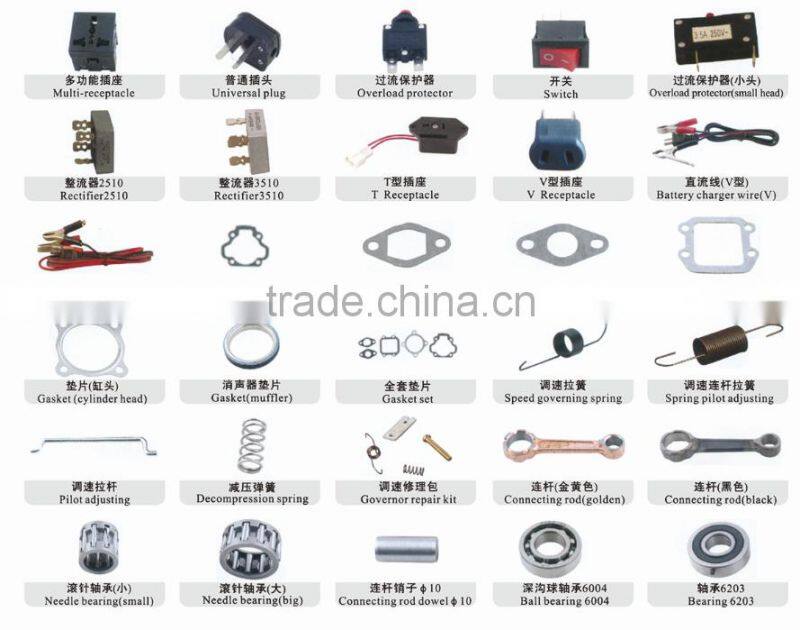 spare parts 650w et950 et650 small portable gasoline generator