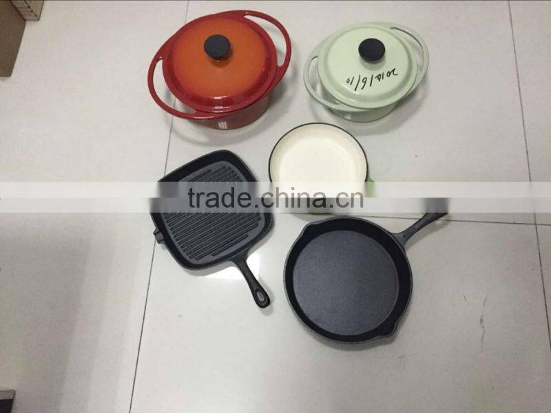 excellent enamel cast iron cookware sets/pan/pot/dutch oven