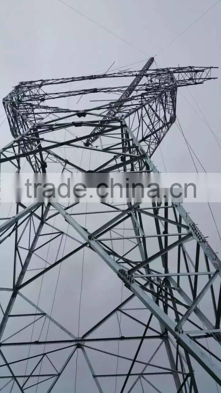 Steel inner-suspended gin pole for erection towers