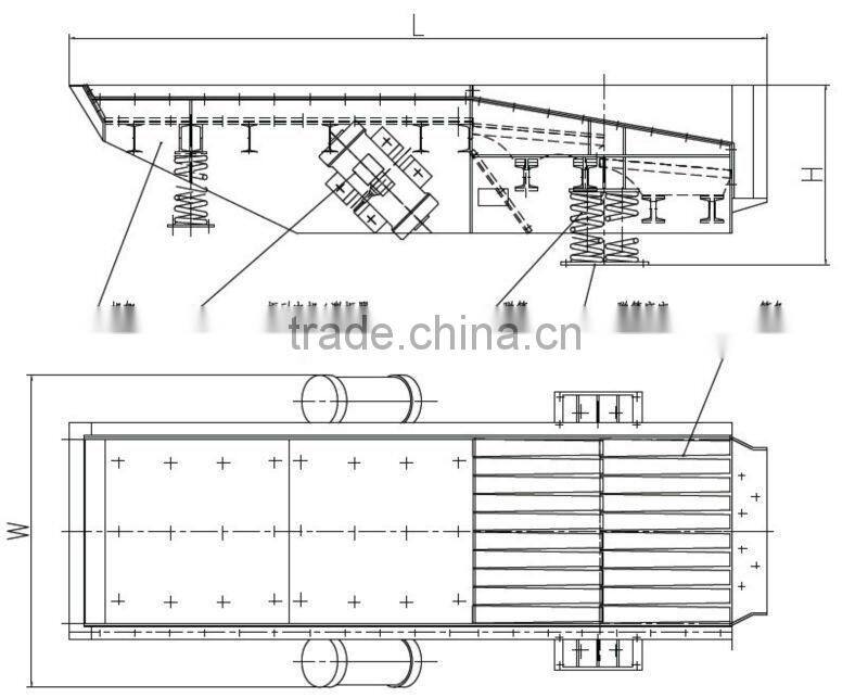 Mining ore vibrating feeder machine GZD series