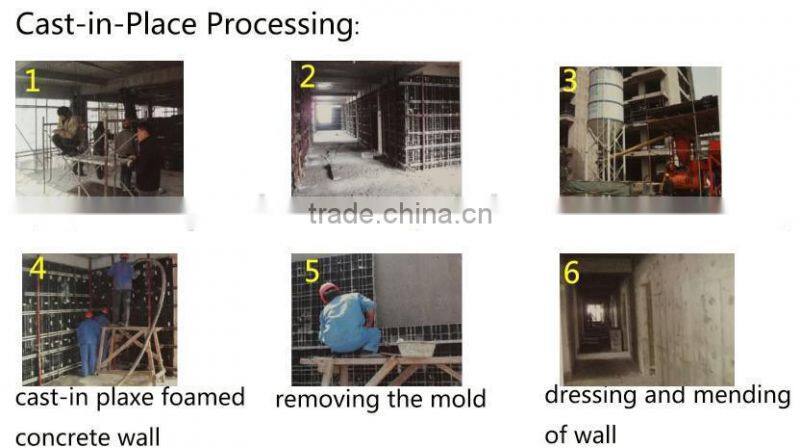 Lightweight foam concrete making machine for cast-in-situ wall