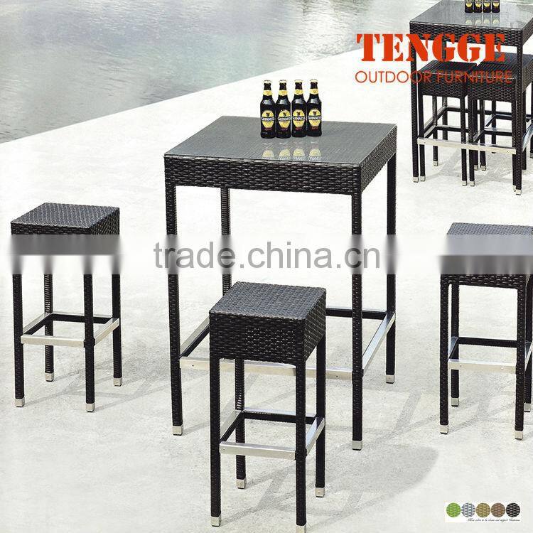 hot sale synthetic plastic bar tables and chairs used