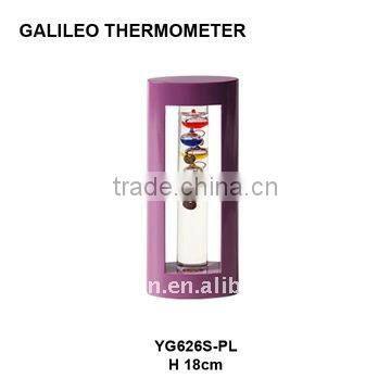 Wooden frame, borosilicate Glass Galileo Thermometer
