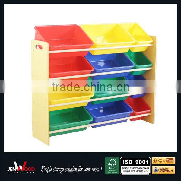 OEM natural finish MDF big capacity kids Toy storage box