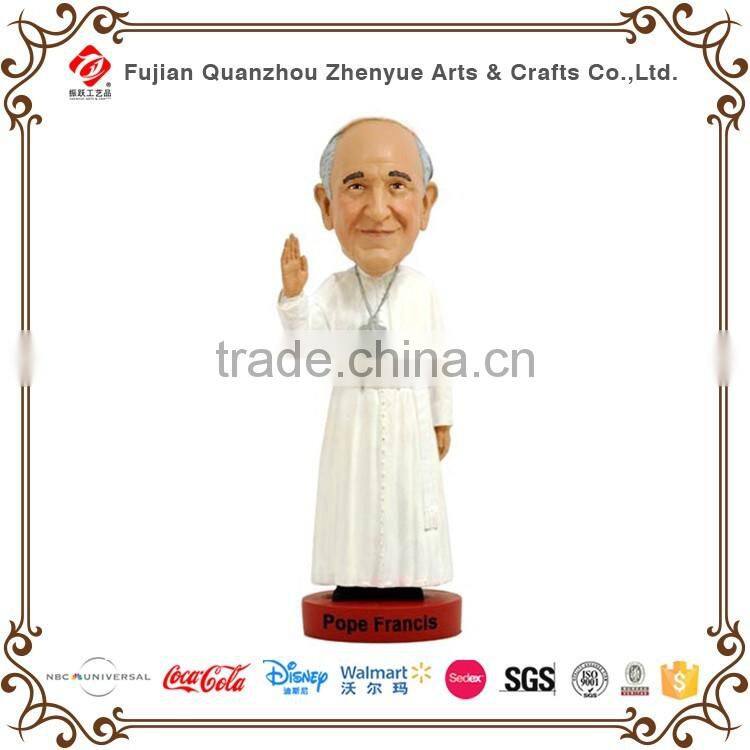 Souvenir resin figurine famous person bobble heads