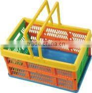 high quality cheap price food grade small plastic storage baskets/folding plastic storage basket/basket storage/folding basket