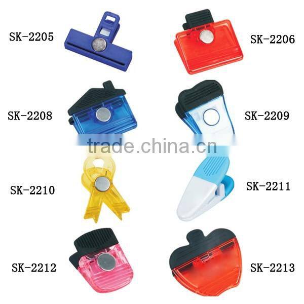 Clear plastic decorative paper clip