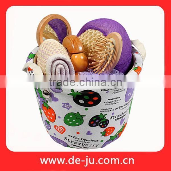 Promotion Gift Blue Fabric Basket Bath Set
