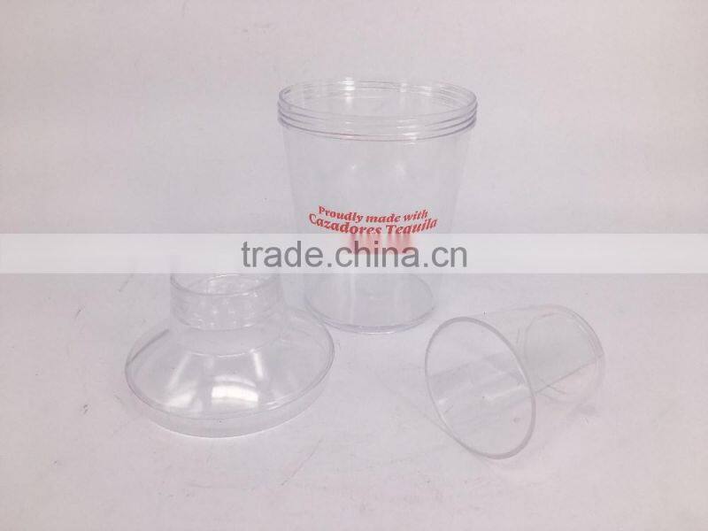 Foodgrade 10oz shot Plastic 300ml Cocktail Shaker