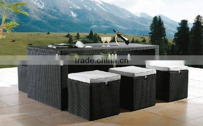 2017 Sigma high fashion all weather commercial plastic pvc rattan outdoor bar furniture