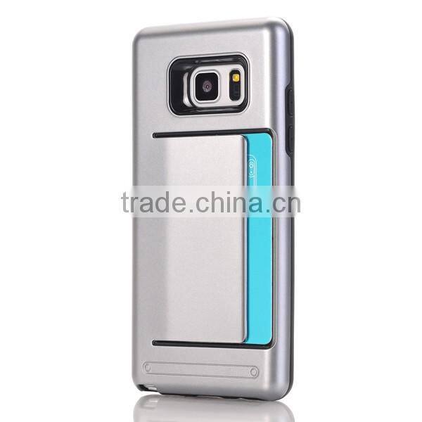 Card slot phone case TPU + PC phone shell protecive back cover for Samsung Note7