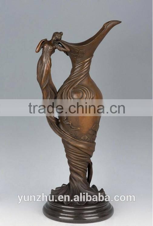 Casting antique brass vase,bronze craft