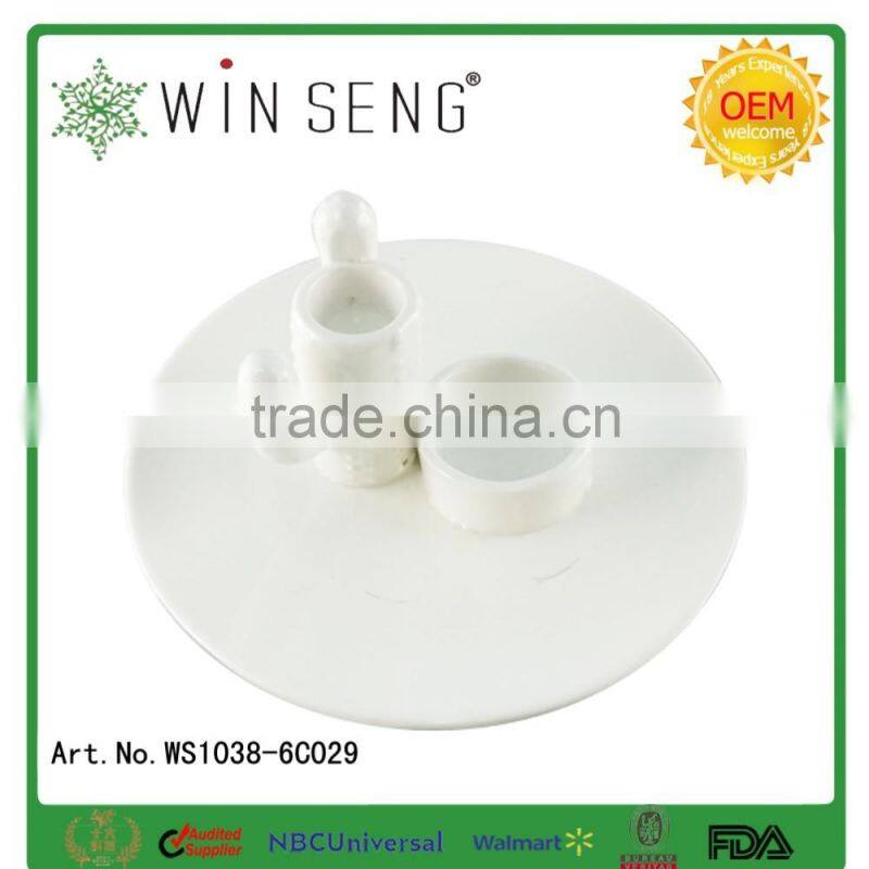 ceramic white porcelain egg tray, egg dish, egg holder, egg cup