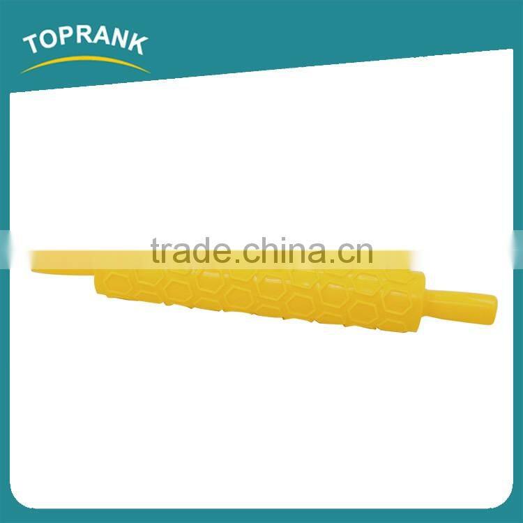 Toprank Cookie Tool 36cm Plastic Decorative Embossing Fondant Rolling Pin With Different Designs