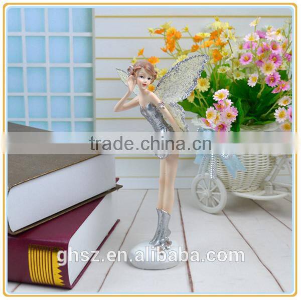 Small garden stone outdoor fairy statues pink fairy figurines for sale