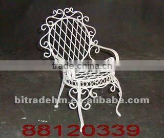 tiny metal plant chair for plants