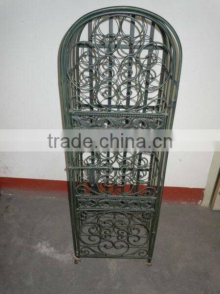 wrought iron wine rack