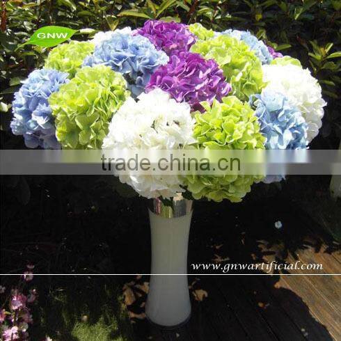 FLH011 hydrangea cut flowers for wedding decoration wholesale artificial flowers