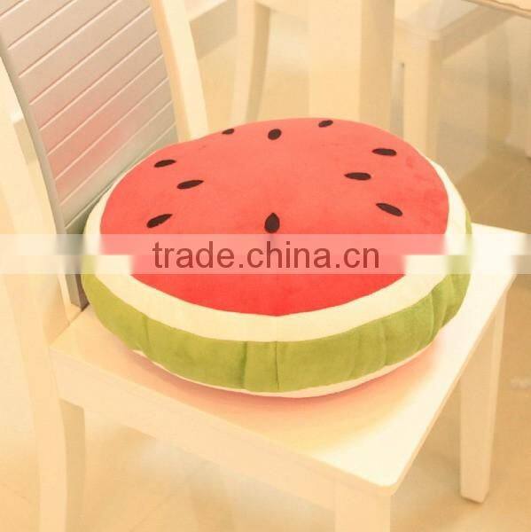 New products decorative cool Watermelon bolster cushion plush round triangle fruit pillow made in china