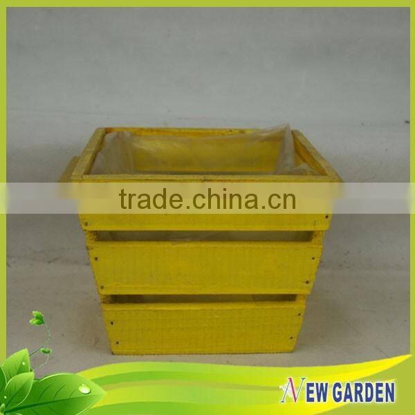 Homes and Gardens Natural Wooden Artificial Flower Basket Decoration