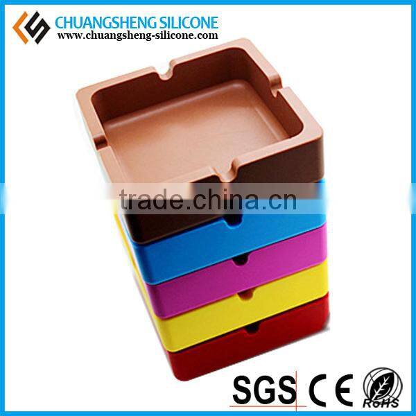 Colourful square shaped cigarette ashtray