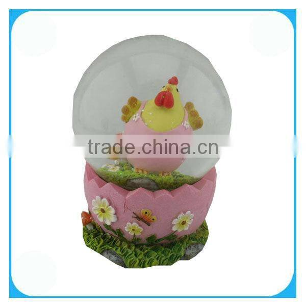 Easter Decor Resin And Glass Christmas Globe Water