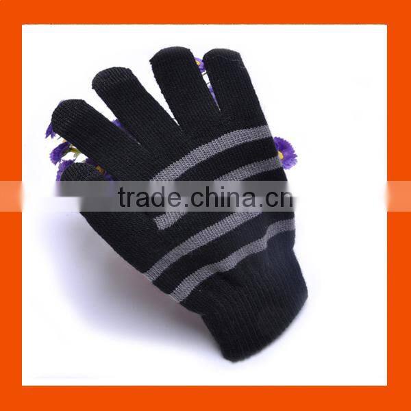 Stripe Knitted Screen Touch iPhone Gloves