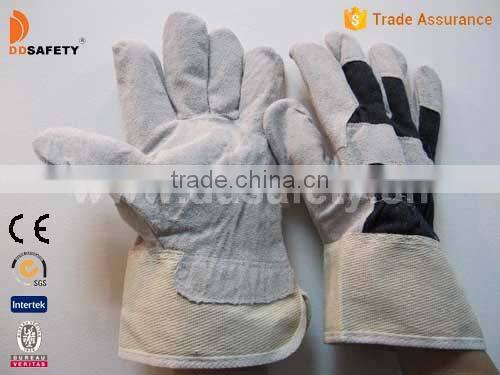DDSAFETY 2017 With 5Years Experience Luvas Cow Split Leather Glove Safety Equipment