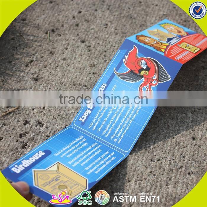 2017 new fashion funny children wooden bird house W03B049