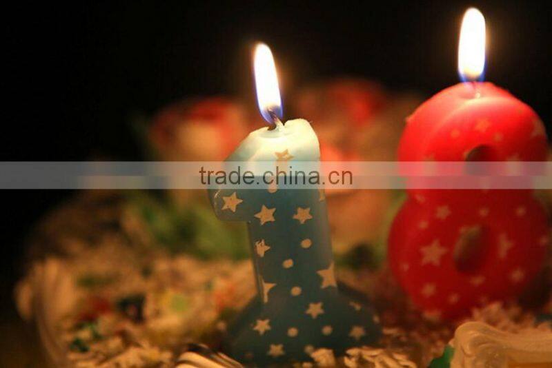 Pentagram Pattern Numbers Happy Birthday Candle