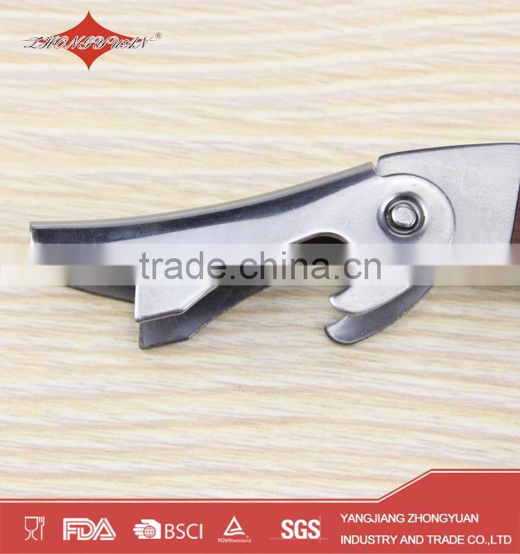 cheap fancy custom wood cork corkscrew wine opener