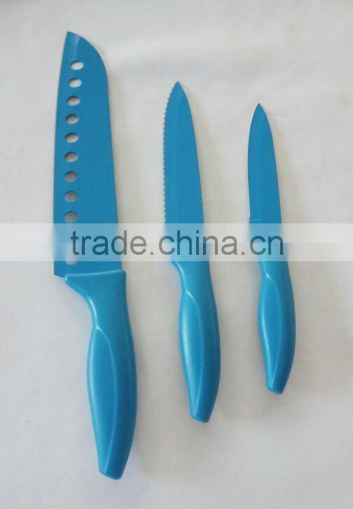 3pcs Ilaflon knife set with ABS handle