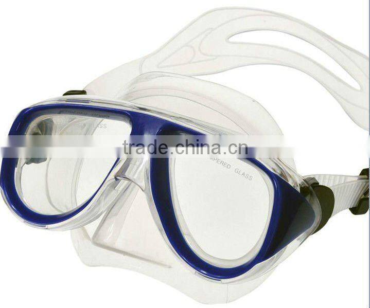 Made in china factory wholesales oem colors diving mask and snorkel