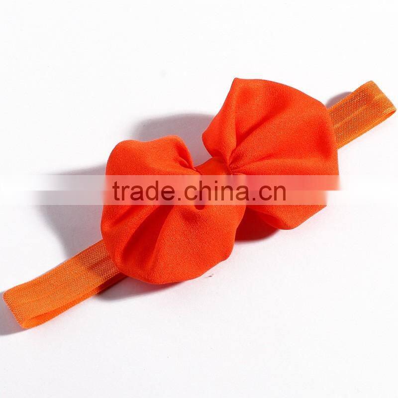 fabric handmade bow hair band for kid's hair accessories