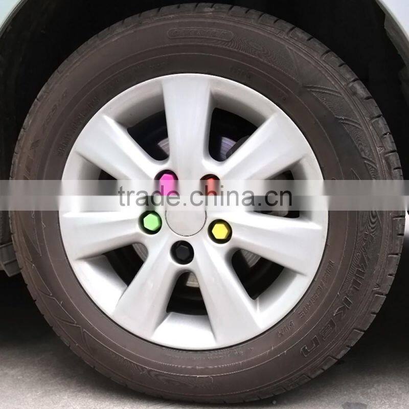 Blue Silicone Wheel Bolt Nut Cover Hexagonal Cap 19mm for Car