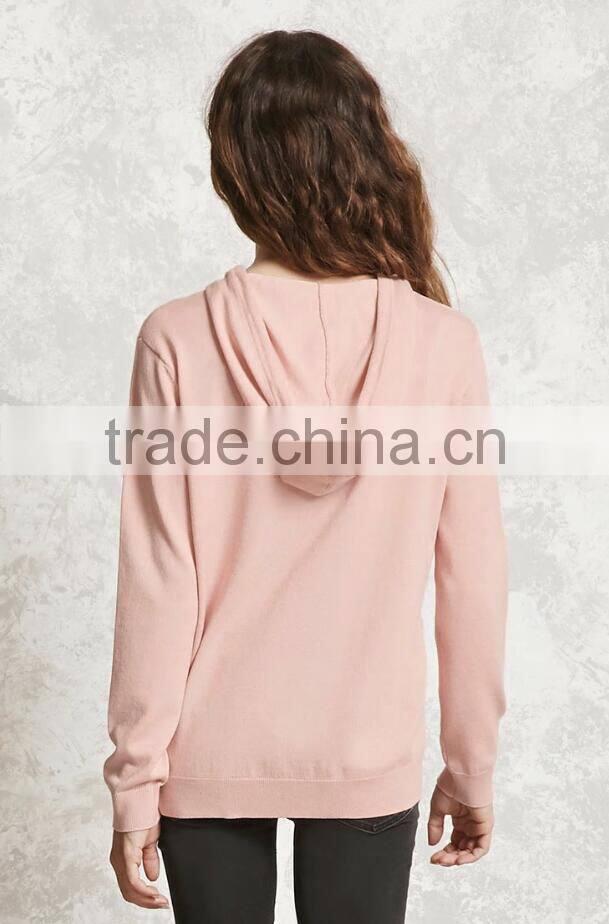 Wholesale Hoodies China Suppliers Spring Long Sleeves Fashion Knit Sweater 100% Fleece Cotton Polyester Hoodies With Hooded