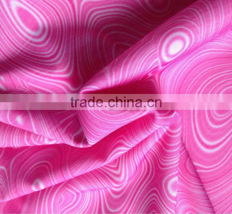 4 way stretch Poly Spandex flower transfer printed fabric