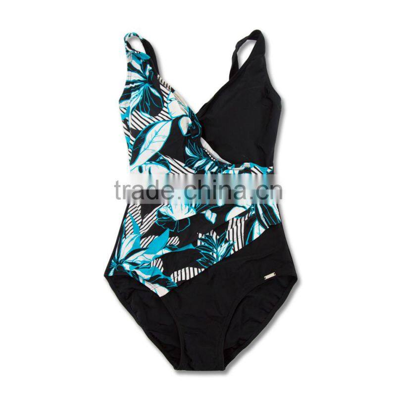 2017 floral printing tie back cute girl swimsuit swimwear kids