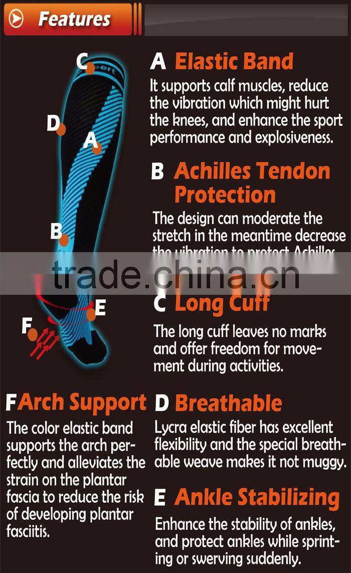 Hot sale high quality athletic tape compression socks