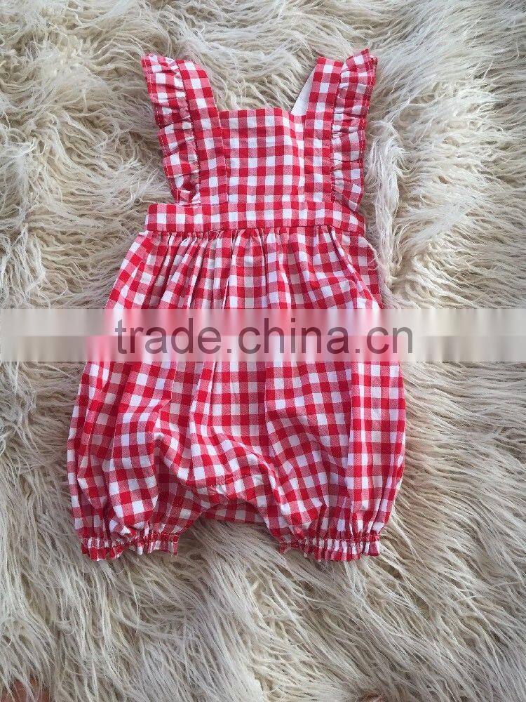 Wholesale fashion newborn girl fashion rompers 2017 summer kid Bodysuit Clothing red wholesale baby clothes romper girl