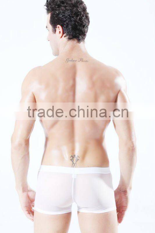 Wholesale men's sexy picture sheer mens underwear boxers nylon boxer shorts for men colorful panties