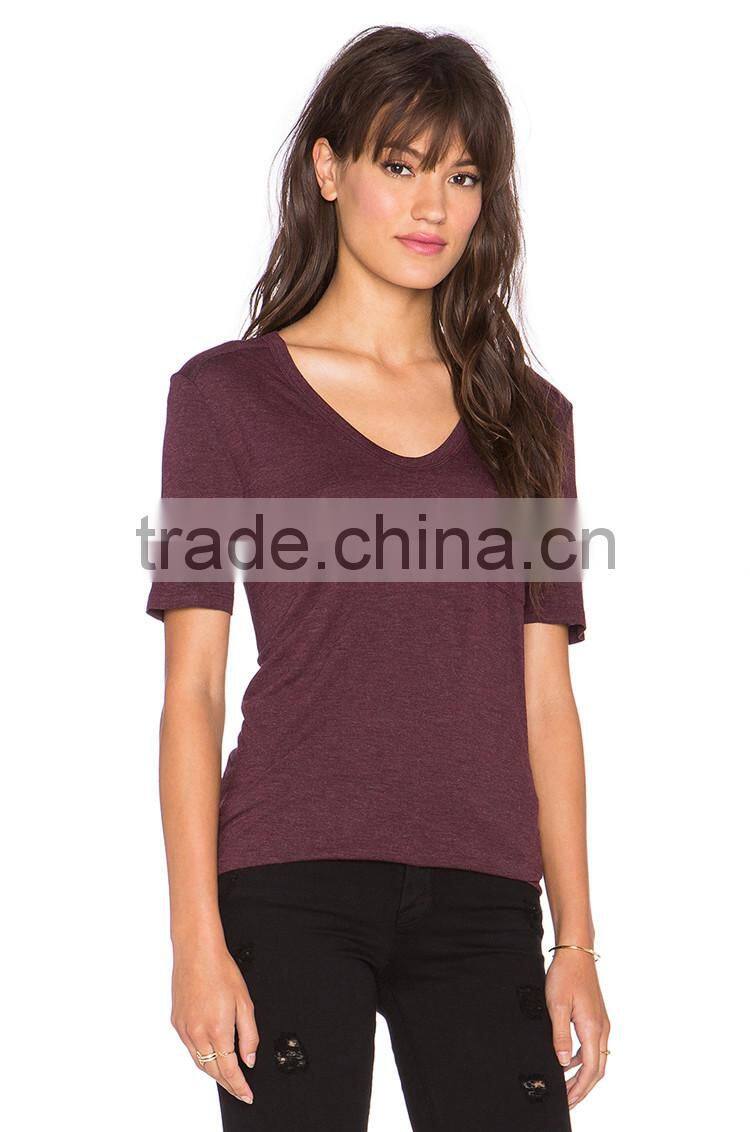 Cheap promotional bulk plain v-neck create your own t shirt