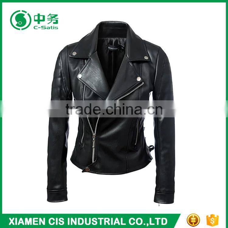 2017 New Fashion Women PU Leather Jacket for Sale