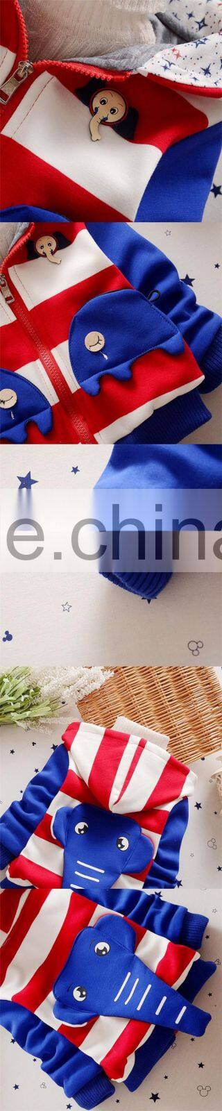 Latest Cute Elephant Pattern Design Thick Warm Winter Kids Coats For Boys