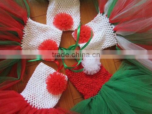 2013 christmas red and green tutu dress