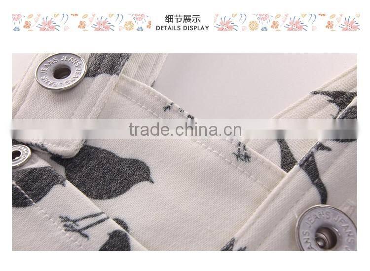 2016 Summer Fashion Girls Overalls with Shirt Clothing Set Casual Baby Kids Outfit