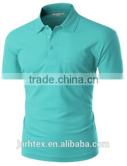 Trade assurance ring spun cotton fabric custom sublimated polo shirt green color