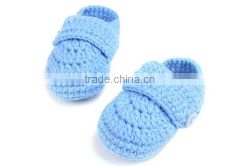 2015 new cute hand made baby shoes crochet baby walking shoes