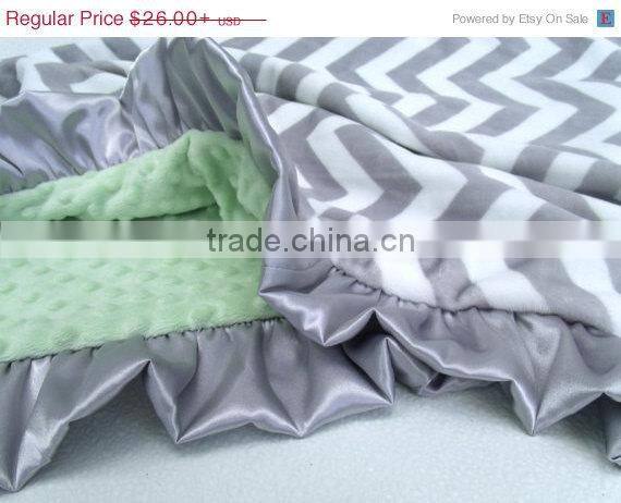 Custom Baby Girl Chevron Stroller blanket