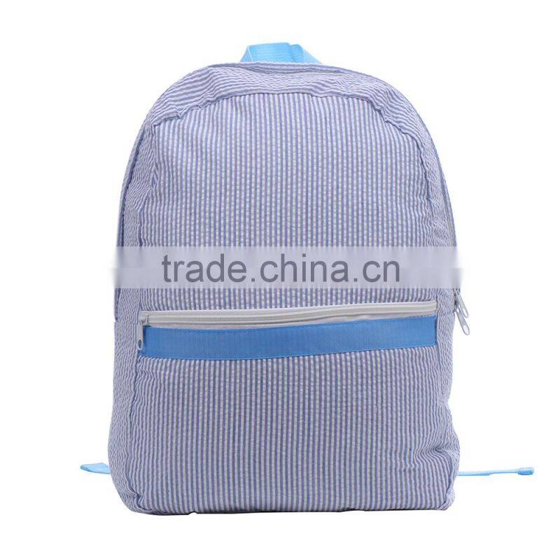 Monogrammed toddle Seersucker Backpack